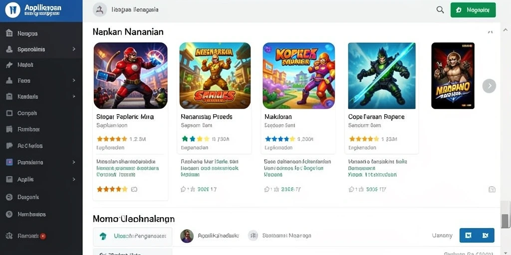 Menampilkan karakter utama dalam petualangan.