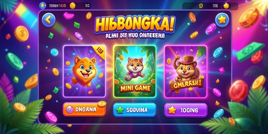 Screenshot menunjukkan antarmuka utama aplikasi INDOWIN168 yang menarik.